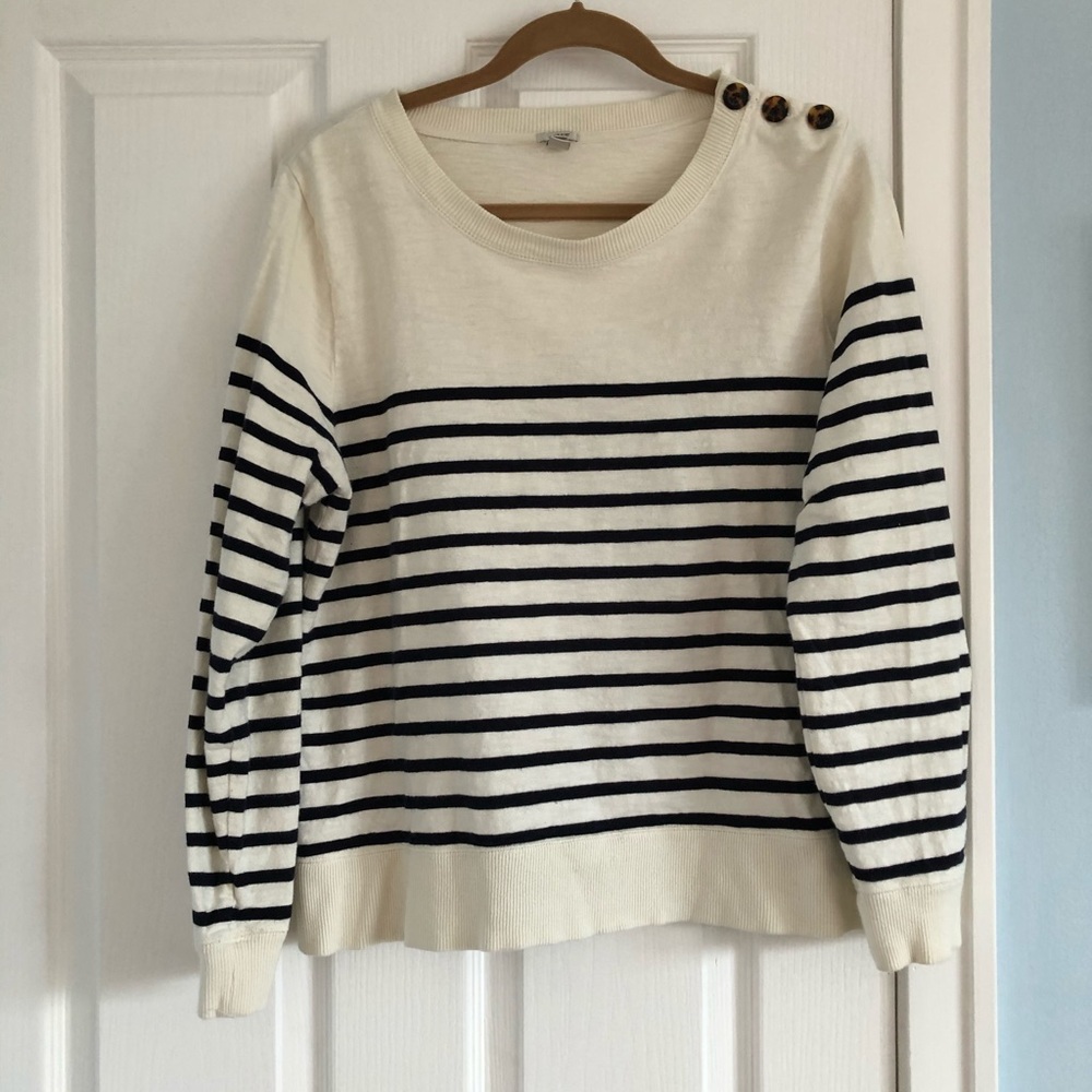 Jcrew sailor striped long sleeve shirt